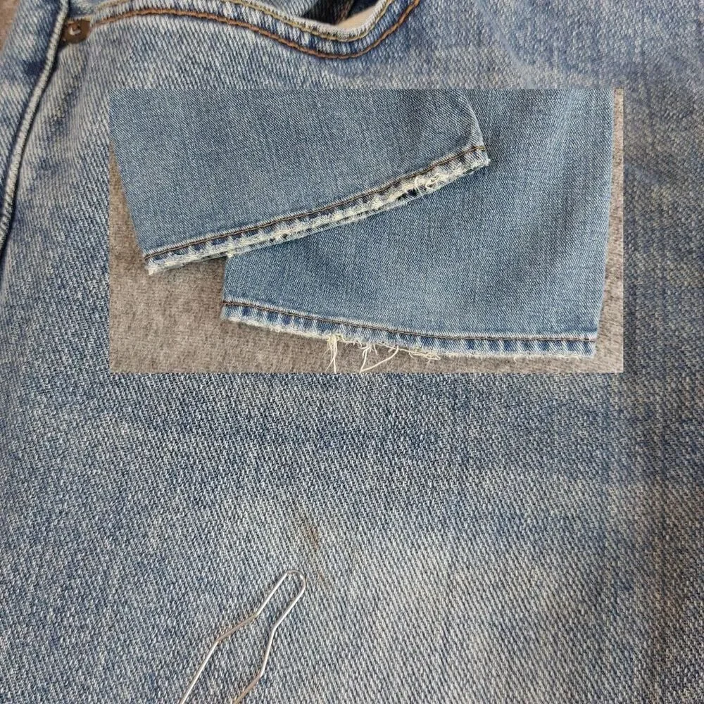 American Eagle Bootcut Jeans Men's 34×30 (Fit 35x29) Blue Natural Fading